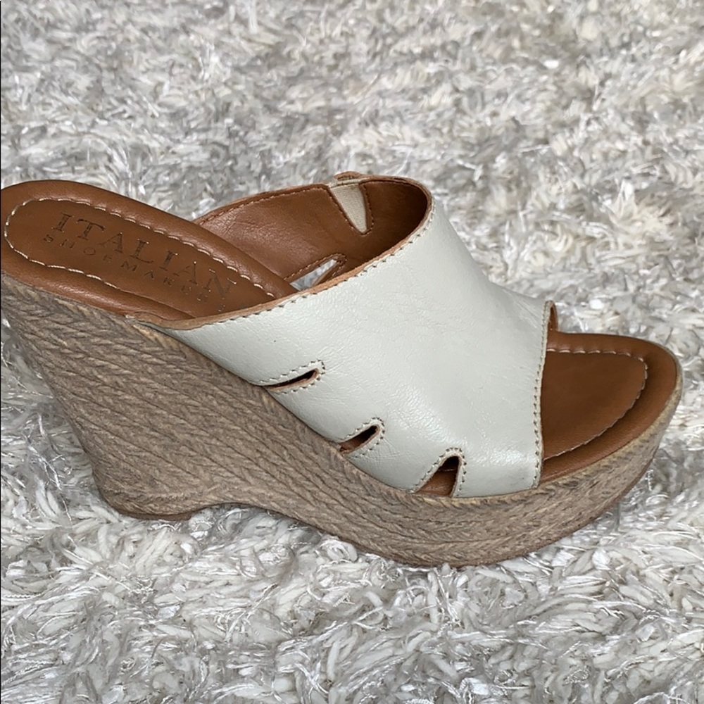 Wedge heel slip on espadrille sandals Size 7